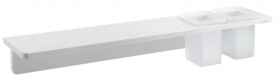 SAPHO - ABELINE police + 2 sklenky, 600, rockstone, bílá mat AE602-0101-01