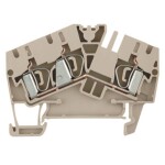 Weidmüller Z-series, Feed-through terminal, Rated cross-section: 2,5 mm², Tension clamp connection, Wemid, Dark Beige, ZDU 2.5 1608510000-100 100 ks