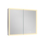 Zrcadlová skříňka s osvětlením SAT 80x60 cm kov hliník SATZGALED8060AL SATZGALED8060AL