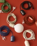 HAY Kabel s objímkou pro stolní lampu Common – Green, zelená barva, plast