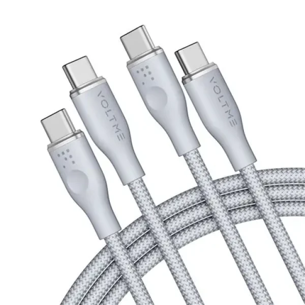 VOLTME Powerlink Rugg Series CTC Kabel USB-C(M) 5A/100W 1.8m šedá / 2x USB-C(M) (C2064)