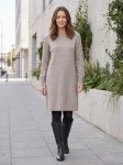 HOSH Dámské úpletové šaty Rona taupe Velikost: XL/XXL
