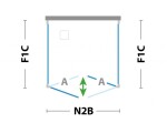 HOPA - Sprchové dveře DECO N2B - Barva rámu - Hliník ossidato, Rozměr A - 80 cm, Výplň - Čiré bezpečnostní sklo - 6 mm BDE452348103