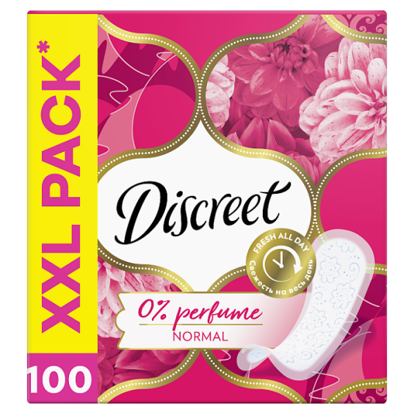 Vložky hygienické DISCREET normal no perfume 100ks