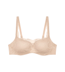 Dámská podprsenka Body Make-Up Illusion Lace Balconette - BROWN - sv. hnědá 00NZ - TRIUMPH BROWN 80B