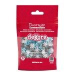 Dortisimo Dekora cukrové zdobení Sněhové vločky bílé a stříbrné (100 g)