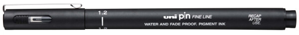 UNI PIN 12 kreativní liner, 1,2 mm, černý