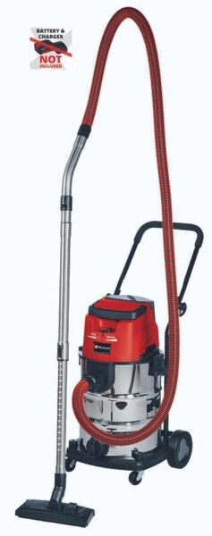 Einhell TE VC 36/30 Li S-Solo / Aku Průmyslový vysavač / 2x18V / 30 L / Mokré a suché vysávání / bez Aku (2347140)