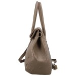 Luxusní dámská kožená kabelka na rameno Florentina, taupe