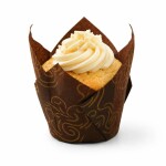 Dortisimo Košíčky na muffiny Tulip hnědé se zlatým vzorem 5 x 8 cm (50 ks)