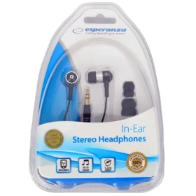 Esperanza EH128 černo-stříbrná / sluchátka do uší / 3.5 mm jack / 1.2 m (EH128)