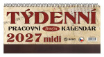 Pracovní kalendář 2027 MIDI Retro
