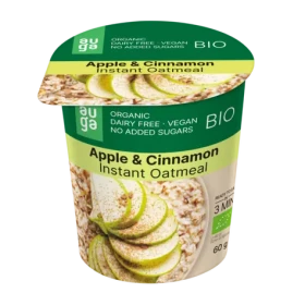 BIO Celozrnná ovesná kaše - Auga (jablko skořice, 60 g) (42139-1-60g-applecinnamon)