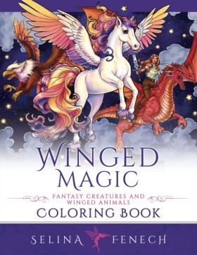 Winged Magic, antistresové omalovánky, Selina Fenech