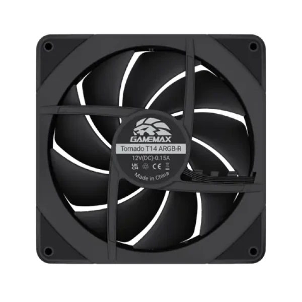 Gamemax Tornado T12 ARGB-R černá / Ventilátor / 120 mm / ARGB (TORNADO T12 ARGB-R)