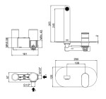 PAFFONI - Candy Umyvadlová baterie pod omítku s tělesem, chrom CA106CR