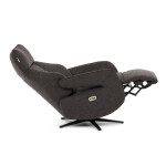 Relaxační křeslo, elektrické zabudované ovládání, hnědá, látka, TV-B3973 BR2
