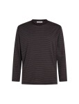 Unisex merino triko s dlouhým rukávem ICEBREAKER Unisex 150 Merino Stripe LS Tee, Before Dawn/Obsidian/S velikost: M