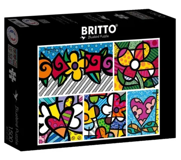 BLUEBIRD Puzzle Koláž: Srdce a květiny