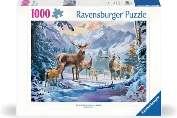 RAVENSBURGER Puzzle Jeleni v zimě