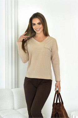 MONIQUE BLOUSE tmavě béžová 38