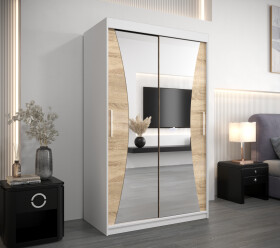 Šatní skříň Abi Mo Dveře: Bílá, Rozměr: 120 cm, Korpus: Dub sonoma
