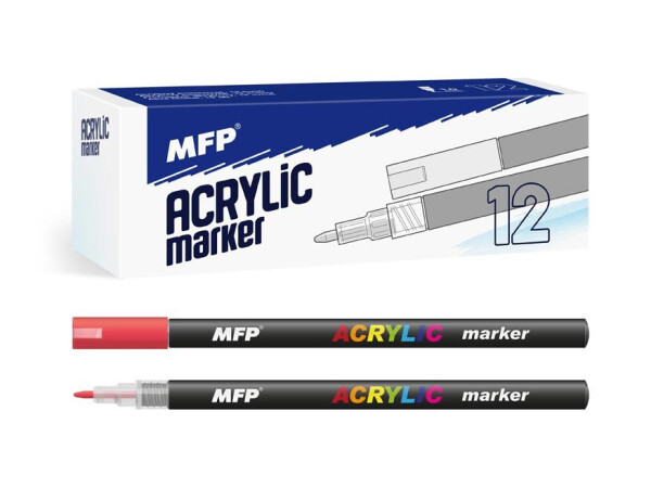 Akrylový popisovač 1 mm - červený