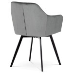 Jídelní židle, šedá, sametová látka, DCH-425 GREY4