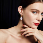 Luxusní náušnice Camille, Zlatá Bílá