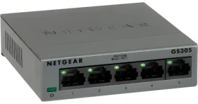 Netgear GS305 v3 černá / Switch / 5-port / 10/100/1000 Mbps / neřízený / kovové tělo (GS305-300PES)
