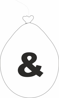 Balónek znak & bílý balonky.cz Balónek znak & bílý balonky.cz