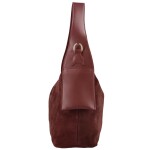 Módní dámská kožená kabelka na rameno Beatrix, vínová