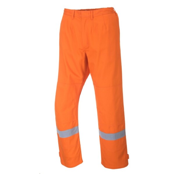 Portwest Montérková kalhoty BIZFLAME PLUS FR26 do pasu nehořlavé reflexn prvky oranžové 2XL - oranžové