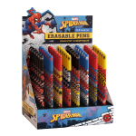 Colorino gumovatelné pero s víčkem, Spider-Man, 48 ks, s víčkem, modrá náplň, displej - 48ks