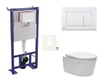 Cenově zvýhodněný závěsný WC set SAT do lehkých stěn / předstěnová montáž + WC SAT Brevis SIKOSSBR20 SIKOSSBR20