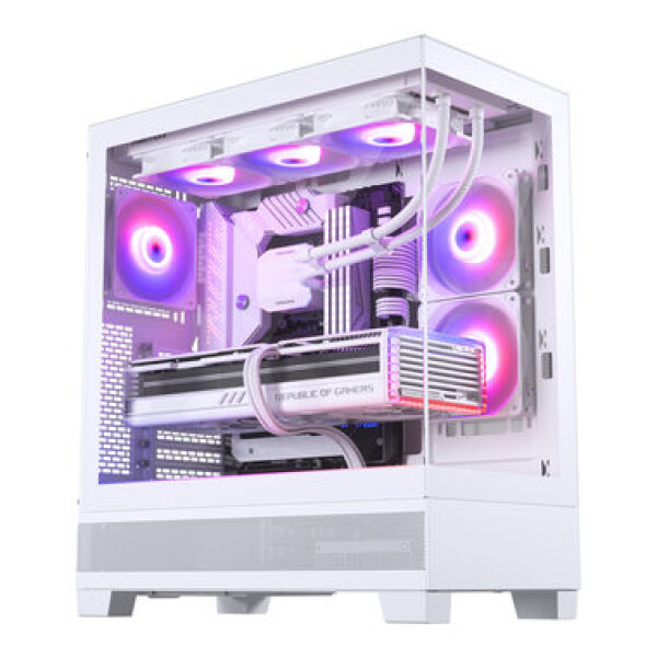 PHANTEKS XT View bílá / E-ATX / 1x USB-C 3.2 / 1x USB-A 3.2 / 3x 120mm / bez zdroje / průhledná bočnice (PH-XT523V1_DWT01)