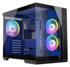 MODECOM Volcano Panorama Apex ARGB 3F černá / Skříň / ATX / 1x USB-C / 2x USB 3.0 / 3x ARGB / bez zdroje (AT-PANORAMA-3F-ARGB-10-000000-0002)