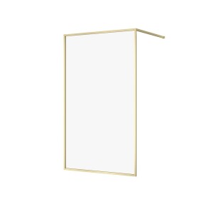 CERSANIT - Walk-in sprchový kout LARGA, zlatá mat, 120x200, čiré sklo S164-074