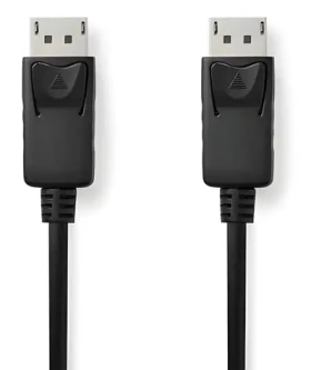 Nedis CCGL37010BK20 černá / Kabel DisplayPort / DisplayPort zástrčka - DisplayPort zástrčka / 4K/60Hz / 2 m (CCGL37010BK20)