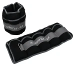 Lifefit Kotník-zápěstí S2 2x0,5-2,5 kg černá / Neoprenová zátěž / nastavitelná / suchý zip / pár