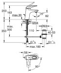 GROHE - Eurostyle Páková umyvadlová baterie ES, velikost S, chrom 23374003