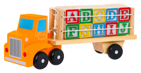 Mamido Dřevěné nákladní auto s kostkami