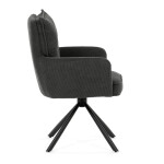Jídelní židle, šedá, manšestrová látka, HC-X1128 GREY2
