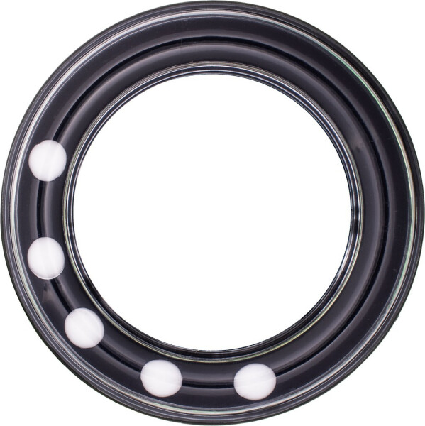 Chrastítko kroužek plast 8cm černobílé v sáčku 0+