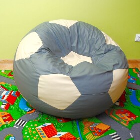 FRONTI Sedací vak - míč 70 cm - šedá + béžová