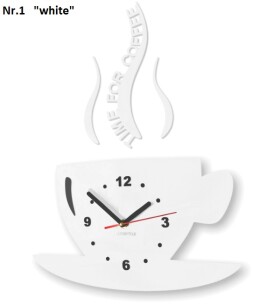 DumDekorace Nástěnné hodiny Time for coffee