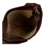 Luxusní dámská kožená crossbody kabelka Liara, hnědá