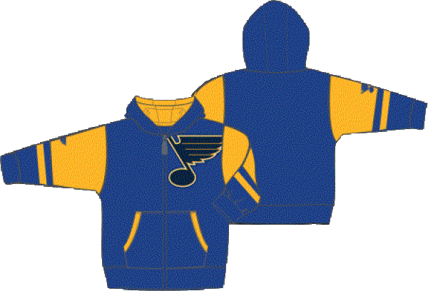 Outerstuff Dětská Mikina St. Louis Blues Faceoff Colorblocked Fleece Full-Zip Velikost: Dětské let)