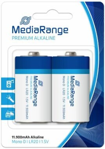 MediaRange Premium alkalické baterie Mono D / 1.5V/ 2ks (MRBAT109)