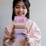 MIMI & LULA Dětská šperkovnice Purple Mini, fialová barva, papír, textil